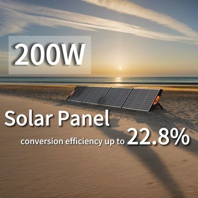 Gemakkelijk 200W Buiten Monokristallijn Silicium vouwbaar zonnepaneel voor stroomvoorziening
