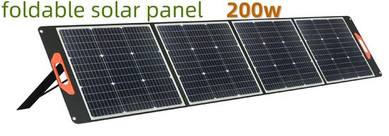 Custom 200W Zwarte Draagbare Waterdichte Flexibele Opvouwbare Zonnepanelen voor Kamperen