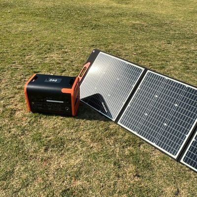 60W hoogzwarte lichtgewicht opvouwbare zonnepanelen met after-sales service en hoog-