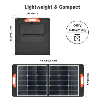 Mobiele 100W draagbare zonnepanelen Duurzame energieoplossing