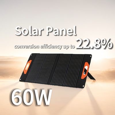 Kleine mono 60W zonnepaneel 2,2 kg opvouwbaar zonnepaneeloplader