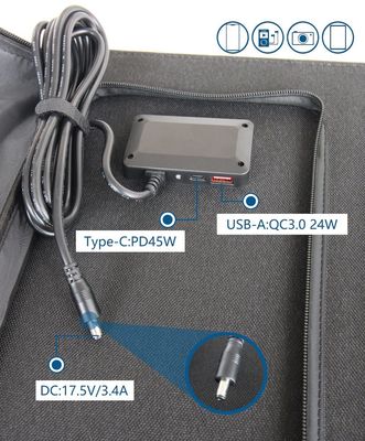 USB-C-uitgang Pd 45W Max 5V/9V/12V/15V Zonnepaneel 50W 60W 100W Mono Poly