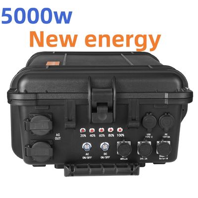 5000W AC Outlet Draagbare zonnecentrale Noodgenerator Oplaadbare omvormer Powerbank met 110V/220V
