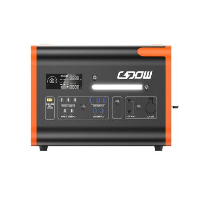 LiFePO4 Draagbare elektriciteitscentrale 2000W Energieopslag Stroomvoorziening AT22 voor huishoudens
