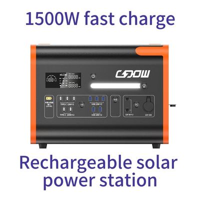 Draagbare zonne-energiecentrale 2200W LiFePO4 batterijgenerator voor gezin en noodgevallen