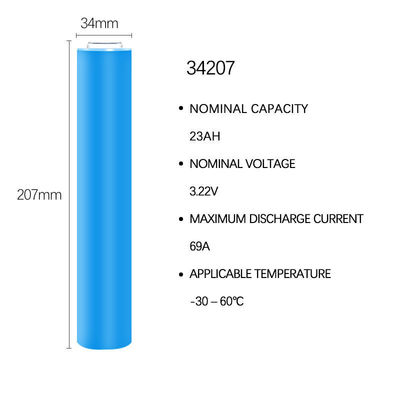 34207 3.2V Lithium-IJzerfosfaatbatterij 23Ah Cylindrische Aluminium Shell