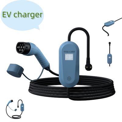 Eenfasige draagbare EV-oplader AC220V Mobiele EV-oplader