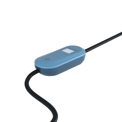 Blauw draagbaar EV-oplaadstation 3.5kw mobiele EV-oplader voor gebruik langs de weg