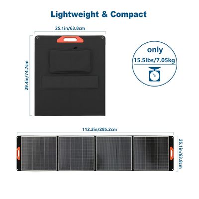 300W opvouwbare zonnepanelen voor kampeerterreinen