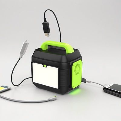 600W energieopslag mobiele noodstroomvoorziening met 300W batterijbank en 200W zonne-oplader