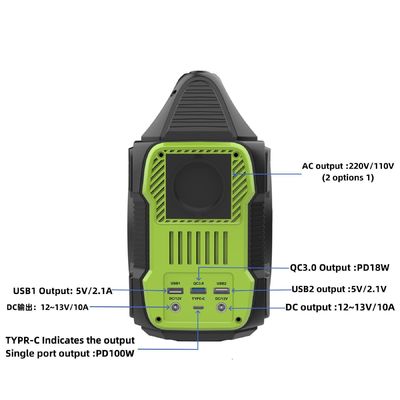 300W draagbare elektriciteitscentrale Liquid Crystal Display 288wh Buiten energieopslag