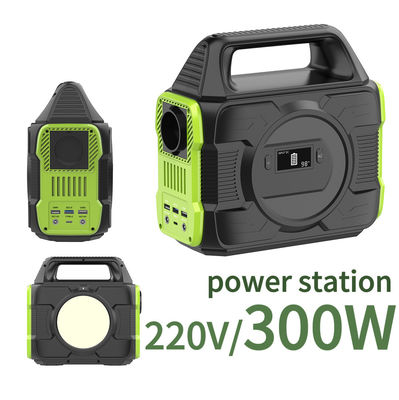 Draagbare elektriciteitscentrale van 300 W met EU-AC-aansluiting en verwisselbare batterij zonne-generator