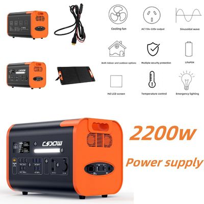 Draagbare elektriciteitscentrale 600W 1500W 2000W 2200W Lithiumbattery oplaadbare zonne-energie generator voor buiten camping en thuis nood