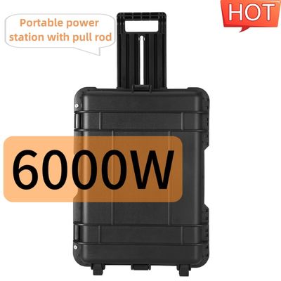 Multifunctionele draagbare zonne-energiegenerator voor buitenshuis van 6000 W met wisselstroomstroom van maximaal 15 A
