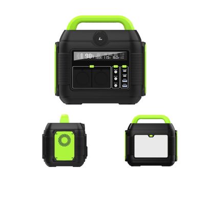 6 kg draagbare elektriciteitscentrale 576wh mini zonne-generator zwart groen