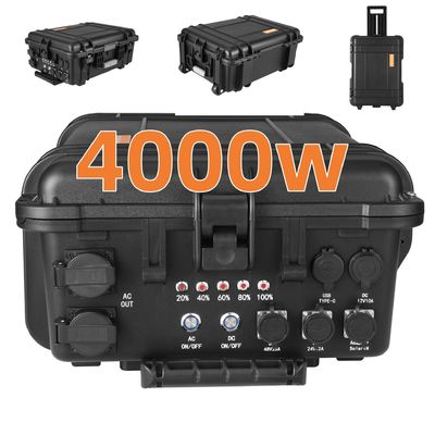 4000W Power Pull Rod Draagbare zonne-energiecentrale met grote capaciteit lithiumbatterie