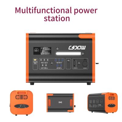 AC/DC en draadloos opladen Draagbare zonne-energieopslagcentrale 2200W