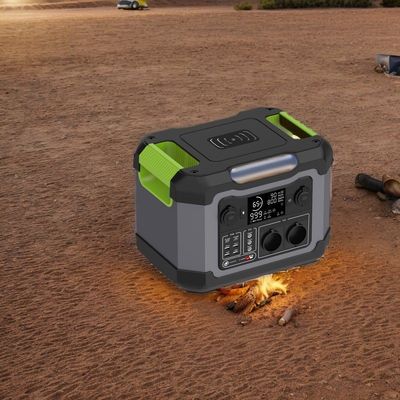1200W AC Output 230V Draagbare elektriciteitscentrale met draadloze oplaadbare zonne-energiegenerator