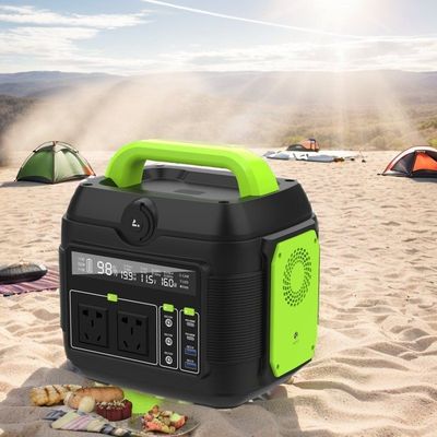 600W energieopslag mobiele noodstroomvoorziening met 300W 200W batterijbank en vloeibare kristal display