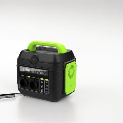 Draagbare zonne-energiecentrale voor buitenopladen met 600W lithiumbatterie en verwijderbaar pakket