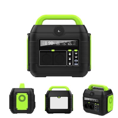 Draagbare generator Lithiumbatterij Mobiele energiecentrale met wisselstroom aansluiting 110V 220V 600W