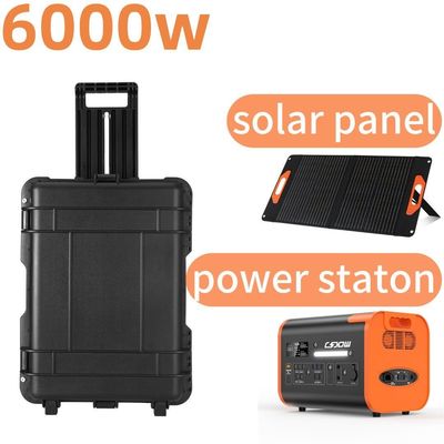 110V 220V Hoogspanningsopslag 6000W Outdoor Mobile Power Station voor noodgevallen