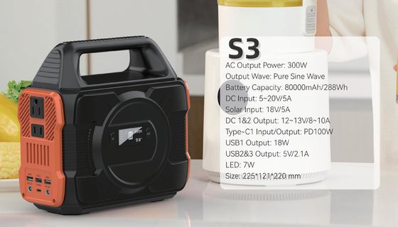 110/220V 300W/288wh Sinusgolfgenerator Buitenkrachtcentrale in aanpasbare kleuren