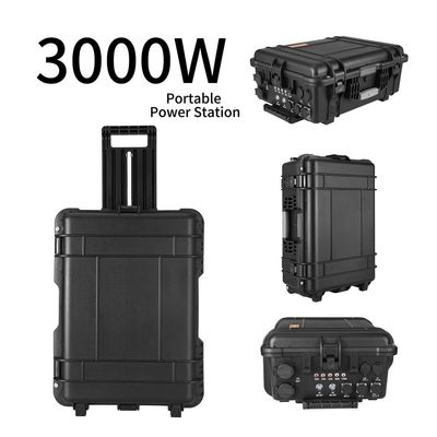 Draagbare elektriciteitscentrale met 3000 W noodstroomreserve met een batterijcapaciteit van 48V62,5ah