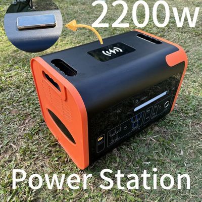 800W zonne-energie opladen Zwart en Oranje Outdoor Camping Draagbare energiecentrale 2kw Power Station