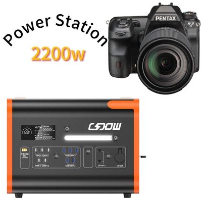 Grote capaciteit 2200W/2048wh Outdoor Lithiumbatterijcentrale voor noodgevallen in het gezin