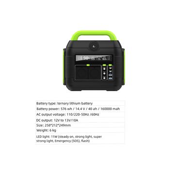 12 Volt 567ah Zonne-oplaadbare Lithiumbatterie Draagbare Generator Station voor Aii Markt
