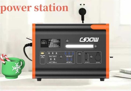 2200W AC DC C-type batterij back-up power Nood draagbare elektriciteitscentrale aanpasbaar