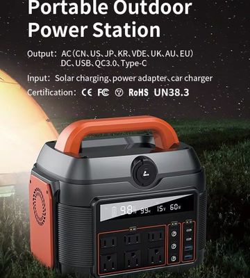 Familie Outdoor Camping 600W zonnecentrale met batterij en zonnepaneel opladen