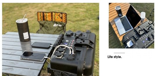 AC-uitgangsstroom 15A Max 6000W Buiten USB-oplader voor reizen, kamperen en noodgevallen