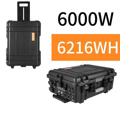 ODM/OEM ABS legering Shell materiaal 6000W/6216wh LiFePO4 zonne-generator voor thuis buiten