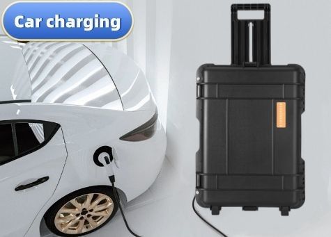 Piekvermogen 8000W Oplaadbare zonne-energiecentrale voor kamperen Zwart handhefstuk