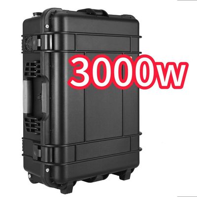 Aanpasbaar zwart 3000W mobiele stroom voor huishoudelijke buitenstation met korting