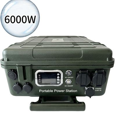 Multifunktioneel 6000W Peak 3000W Total Output Power Draagbare elektriciteitscentrale met display
