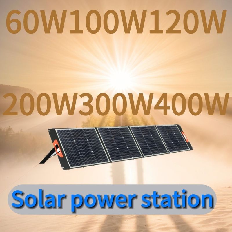 60W waterdicht opvouwbaar flexibel zonnepaneel met DC-uitgang 17,5V/3,4A USB-oplader