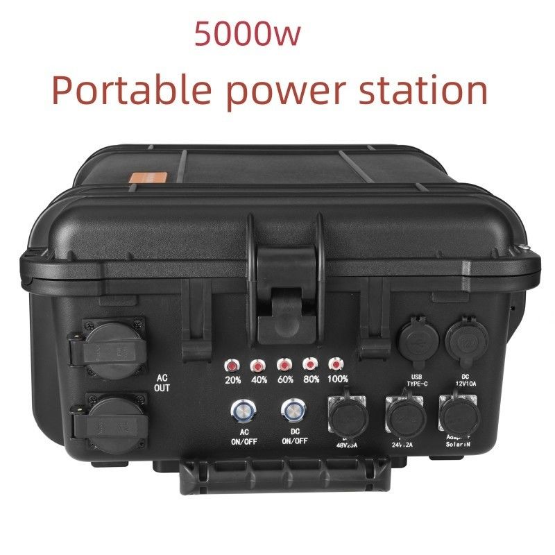 220V draagbare hoogvermogen mobiele voedingsbron 5000W grote capaciteit 6-7 uur oplaadtijd