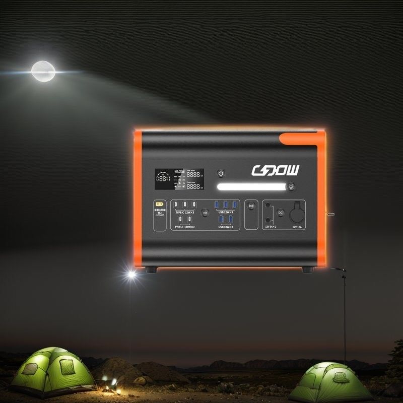 2200W Type-C batterij back-up stroomvoorziening met -5%-5% uitslagspanningsschommeling