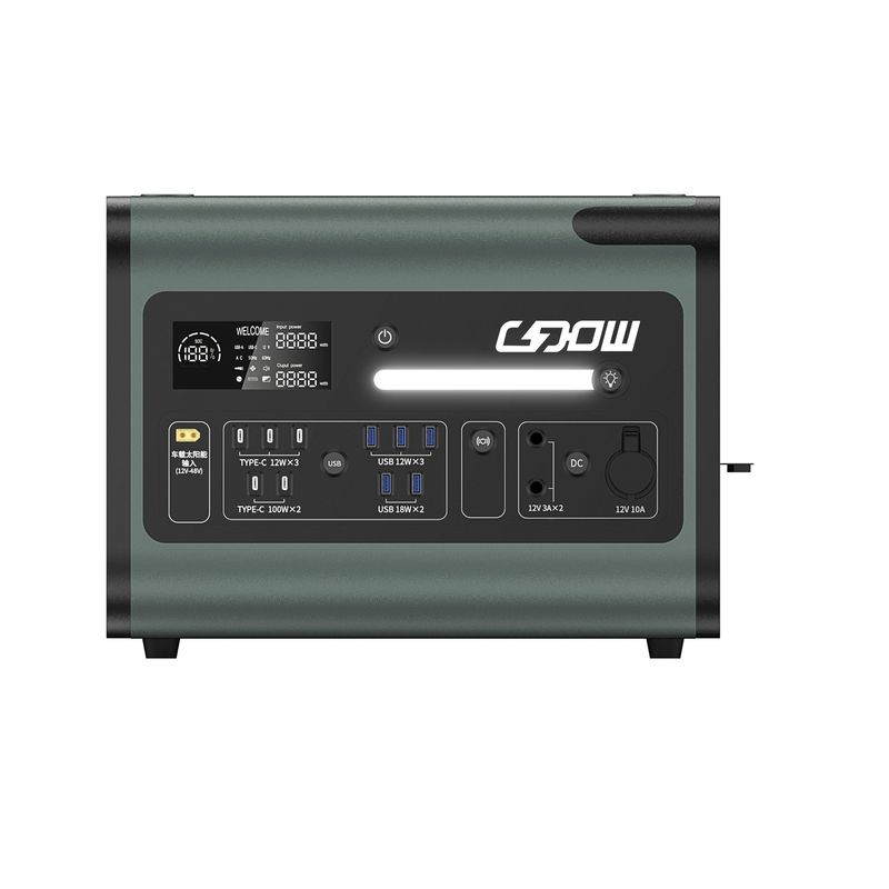 AC-uitgang 2200W LiFePO4 Lithiumbattery Draagbare energiecentrale voor buitenkamperen