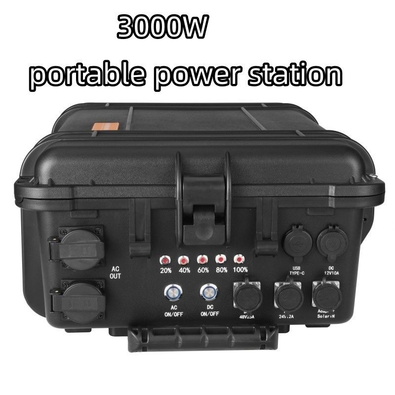 Draagbare 3000W zonne-energiecentrale met LiFePO4 batterij en trekstok