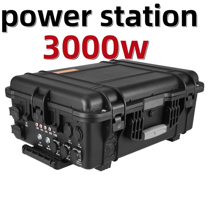 Aanpassing 3000W Power Station Wheeled Trolley Power Supply voor 220V Outdoor Camping