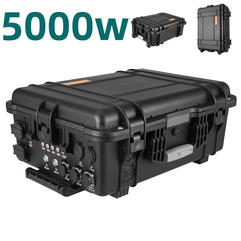 Branddichte behuizing zonne-energiegenerator met 8000W piekvermogen en USB/Type-C 18W maximale uitgang