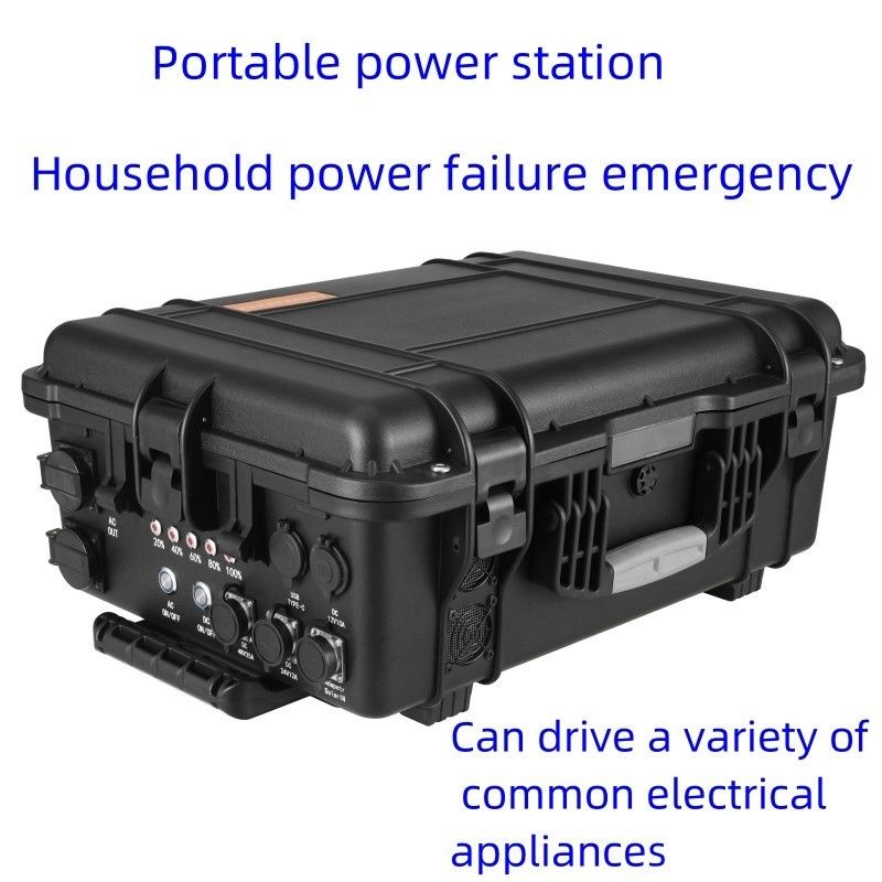 3000W piekvermogen Op maat gemaakte outdoor DC draagbare zonnecentrale met LiFePO4-batterij