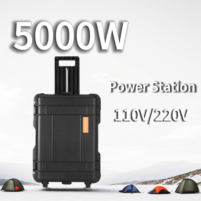 15A Max AC-uitgangsstroom Draagbare zonne-energiecentrale 5000W voor thuis en camping