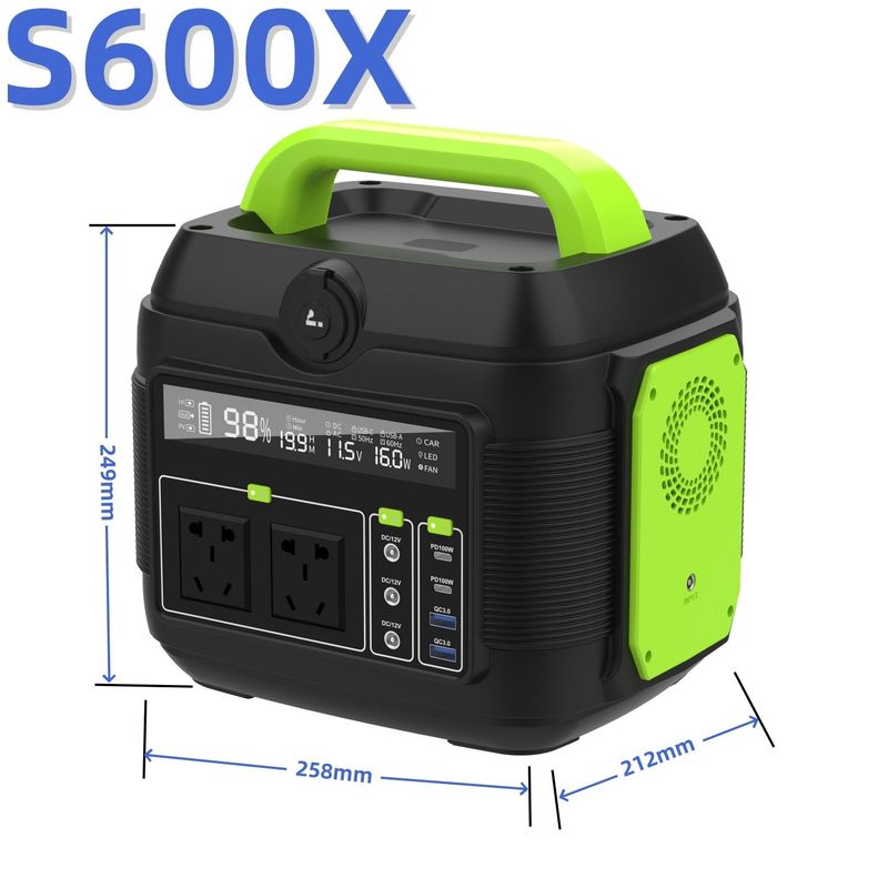 Draagbare Power Bank Direct Camping Solar Charger Lithium Power Station USB DC AC Uitgang 110V 220V 600W