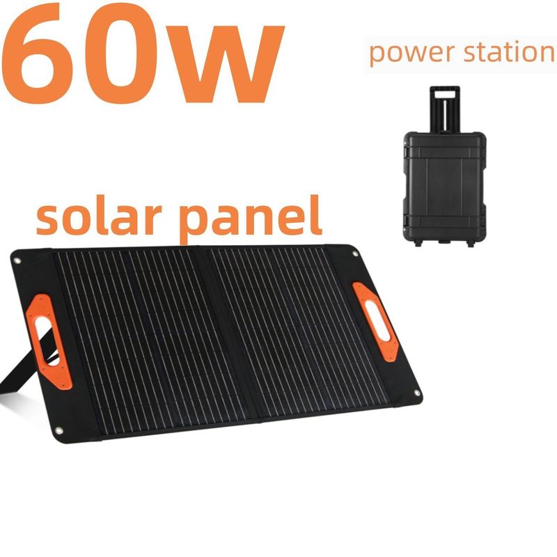 Stroomvoorziening Monokristallijn silicium vouwbare zonnepanelen voor camping RV 60W 100W 200W