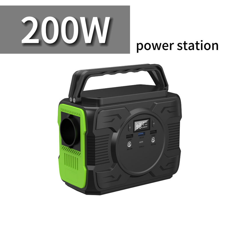 Draagbare elektriciteitscentrale van 200 W met ternaire lithiumbatterie en 4 W LED-licht voor de jacht